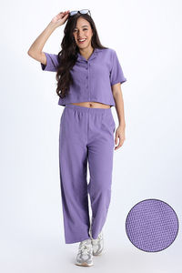 Zivame 2 Mile Fashion Knit Cotton Loungewear Set - Purple Haze — thumbnail 2